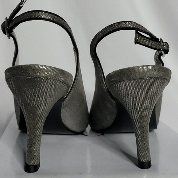 Caparros Gun Metal Jewel High Heel Evening Shoes - Picture 7 of 13